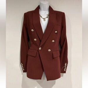 NWT Elie Tahari Double Breasted Blazer cinnamon Jacket ⭐️$495 Sz 2